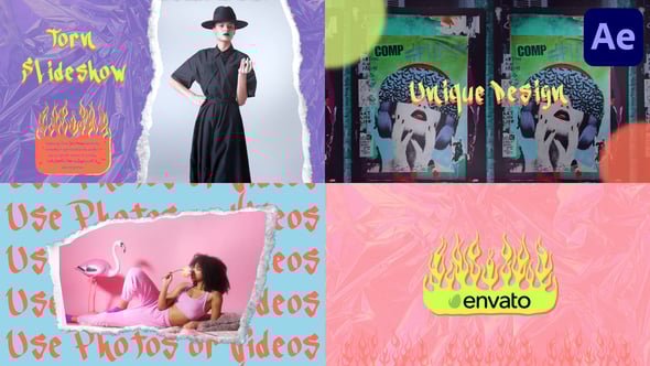 Torn Slideshow for After Effects