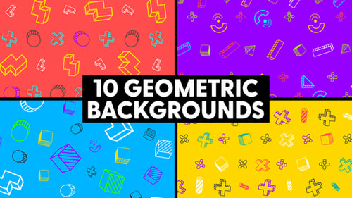 Vibrant Animated Geometric Backgrounds for Dynamic Projects