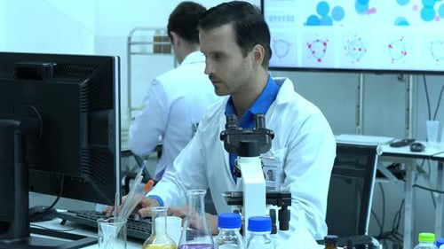 Scientist Working in a Modern Laboratory