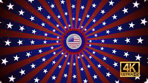 Red Blue Stripes With Stars Background USA Independence Day 4K