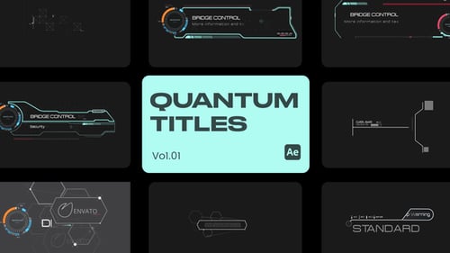 Futuristic HUD Titles and Lower Thirds Pack for Tech Content