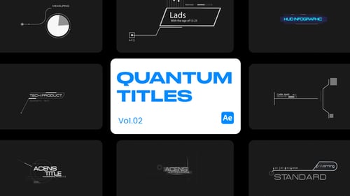 Futuristic Digital Titles and HUD Infographic Overlays