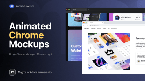 Google Chrome Animated Mockups l MOGRT for Premiere Pro