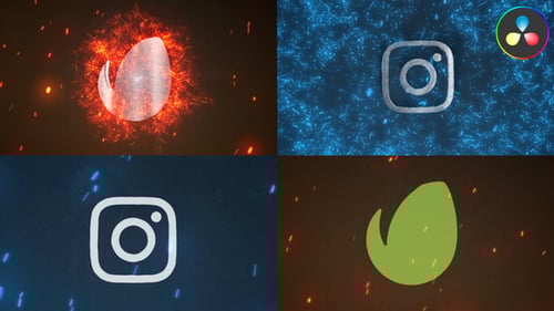 Dynamic Particle Fire Logo Reveal