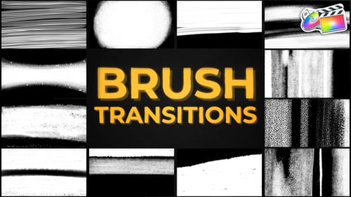 Artistic Brush Paint Wipe Video Transitions