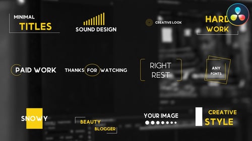Minimal Titles for DaVinci Resolve