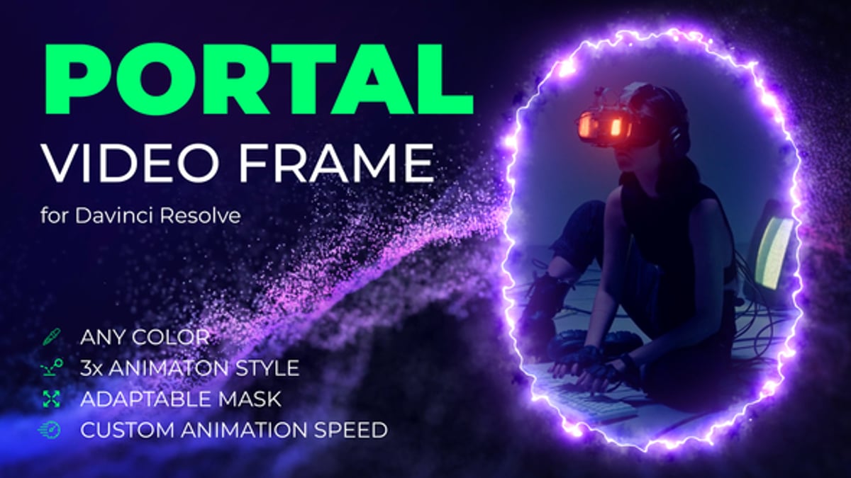 Glowing Electric Portal Video Frame Reveal, Video Displays ft. cyber ...