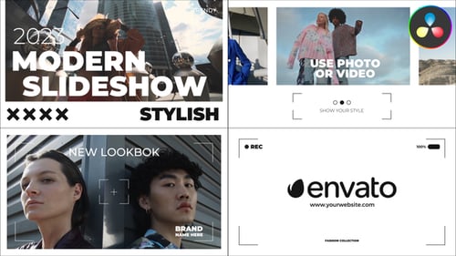 Aesthetic Modern Slideshow for DaVinci Resolve