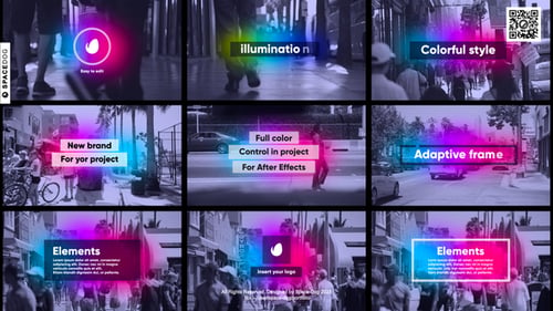 Vibrant Text Animation with Illuminated Gradient Light Effects