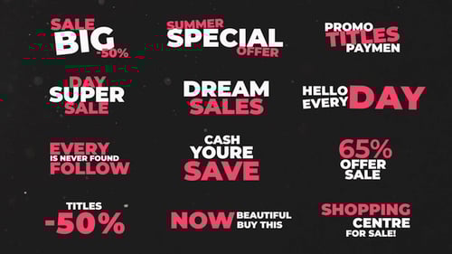 Bold Dynamic Kinetic Titles for Sales and Promotions