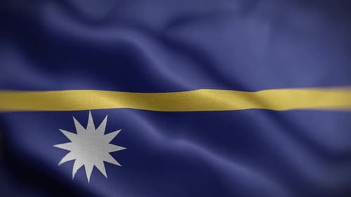 Waving Nauru Flag Seamless Loop Background
