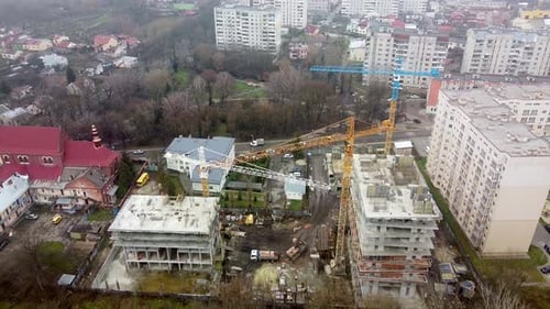 Crane Tower Working View From the Quadcopter