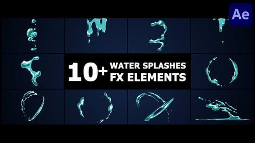 Animated Water Splash FX Elements Pack