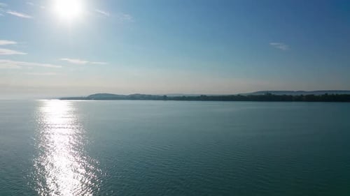 Drone Footage Aerial View of Balaton Lake, Hungary
