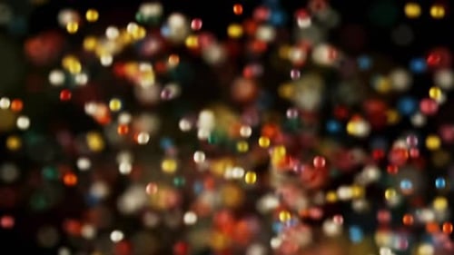 Abstract Colorful Spheres on Black Background