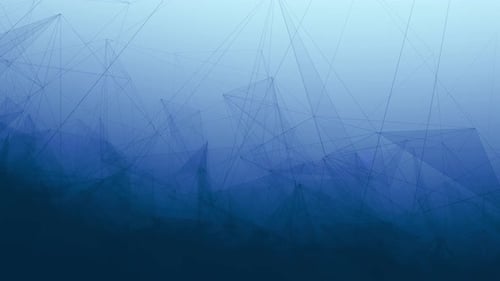 Abstract Looped Plexus Polygons on Blue Gradient Background
