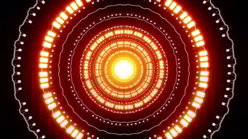 Orange Light Wire Tunnel 4K Loop