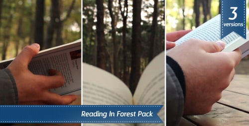 Person Reads Book at a Table in Nature