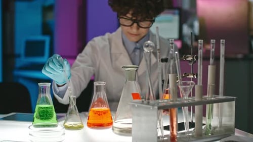 Female Scientists Working with Solutions