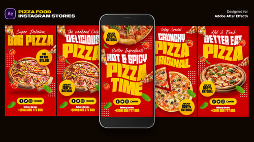 Historias de pizza en Instagram