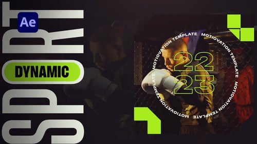 Dynamic Sports Opener with High-Energy Motivational Text Effects