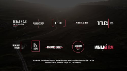 Clean Minimalist Text Title Animation Pack