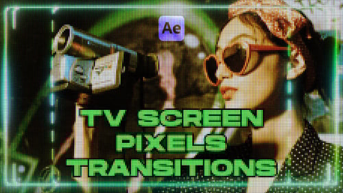 TV Screen Pixels Transitions