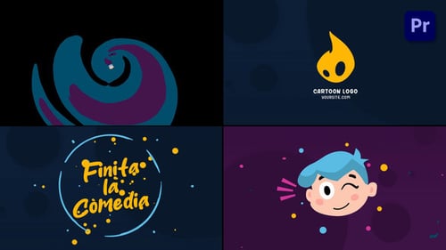 Winking Cartoon Logo Reveal with Playful Motion