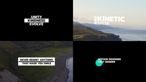 Clean Modern Kinetic Typography Titles for Video Animations