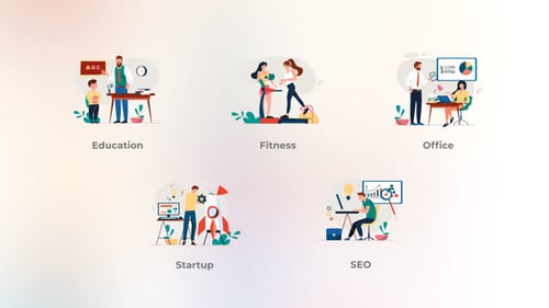 Oficina y trabajo en uno mismo: concepto temático