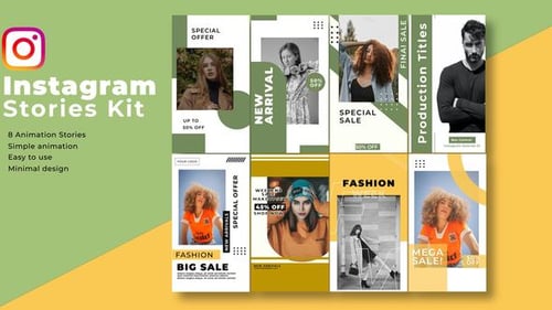 Modern Fashion Sale Animated Instagram Stories Kit