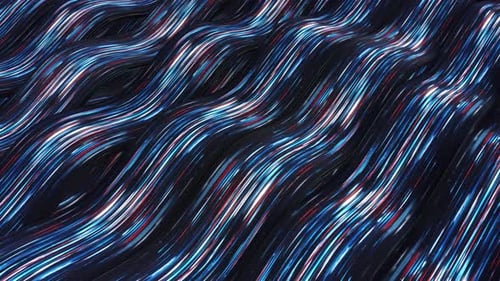 Wellenförmige bewegte breite Linien auf abstraktem schwarzem Hintergrund