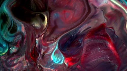 Abstract Colorful Ink Spread Art 208
