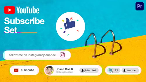 Youtube Subscribe Set | For Premiere Pro