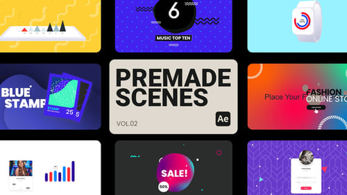 Premade Scenes 02 for After Effects