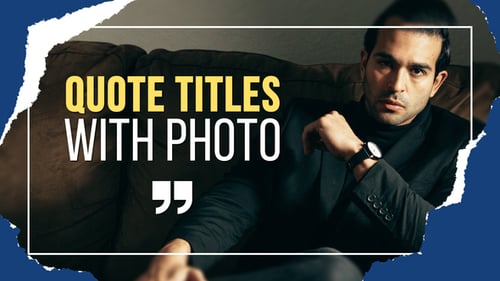 Citer des titres avec photo | Premiere Pro
