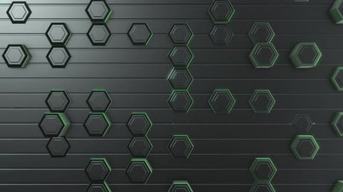 4K Green Hexagonal Background