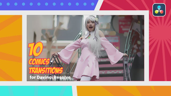 DaVinci Resolve Comic Slideshow Video Templates - Envato