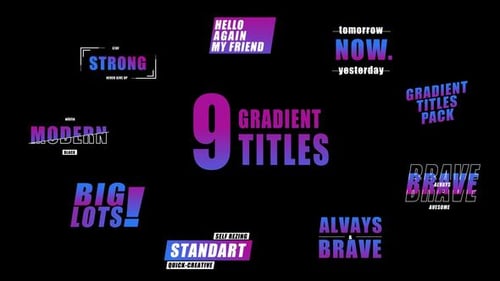 Dynamic Gradient Text Title Animations Pack