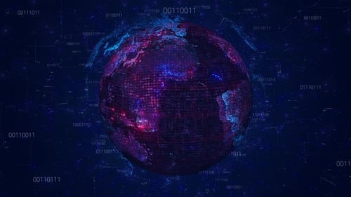 Digital Global Network Connection Abstract Background