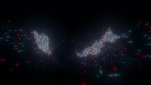 Dynamic Colorful Particle Flow Loop Background