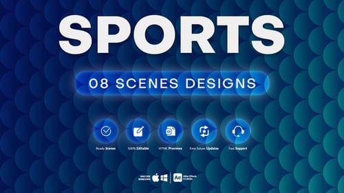 Dynamic Sports Opener with Geometric Overlays