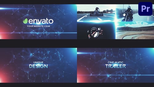 Dynamic Action Trailer Opener with Futuristic Digital Network Graphics