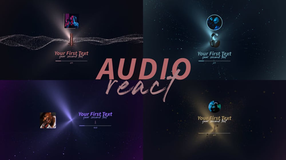 Dynamic Audio React Music Visualizer with Particle Waves, Video ...