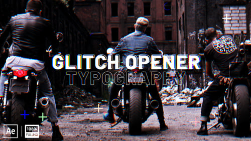 Dynamic Glitch Opener with Fast Typography and Digital Effects