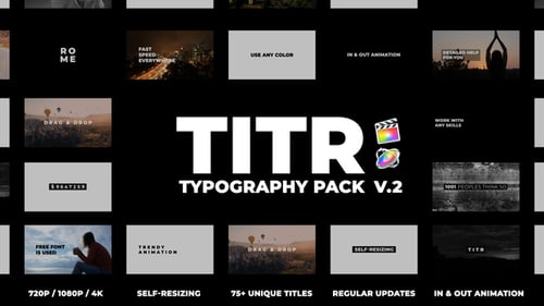 Dynamic Kinetic Typography Titles Pack