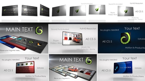 Digital Card Presentation with Animated Icons