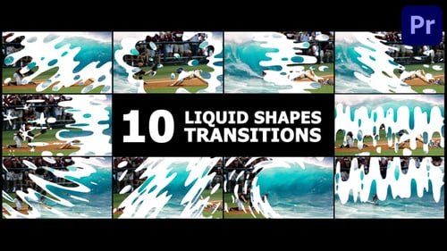 Dynamic Liquid Shapes Video Transitions Pack