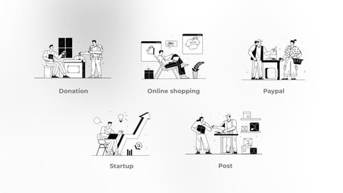Online Shopping - Black and White Concepts