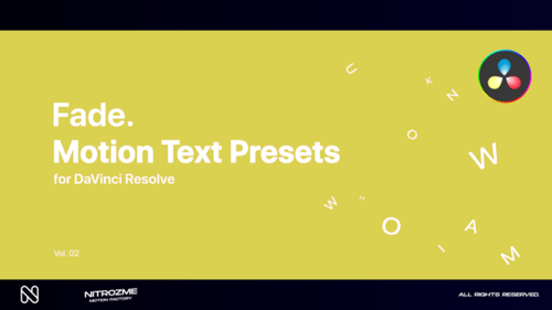 Fade Motion Text Presets Vol. 02 for DaVinci Resolve